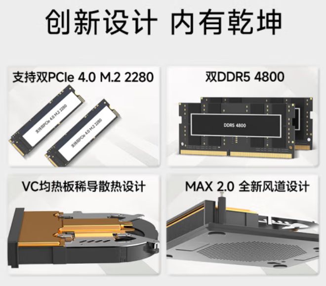 迷你主机发售准系统 1849 元九游会全站登录全新一代极摩客 M7(图2)